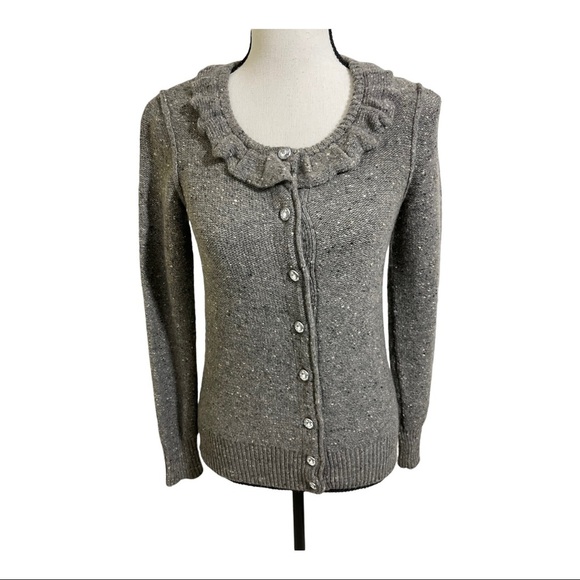 Collection fifty nine womens Crystal button front cardigan wool & cashmere XS - Picture 1 of 10